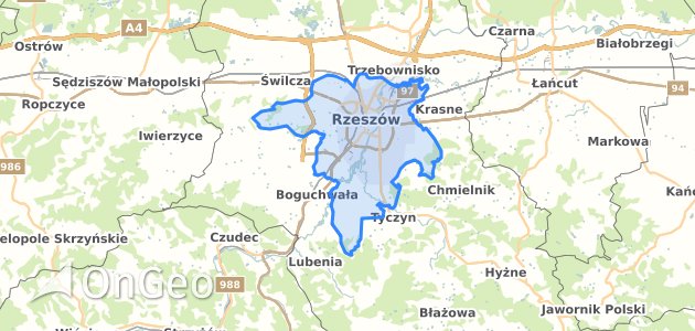 Geoportal Rzeszów - Działki ewidencyjne Rzeszów